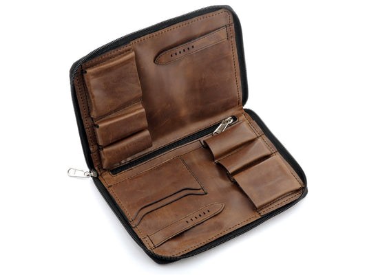 RIOS1931 horlogeband Watch Travel Case (for two watches) Carlo - mocha